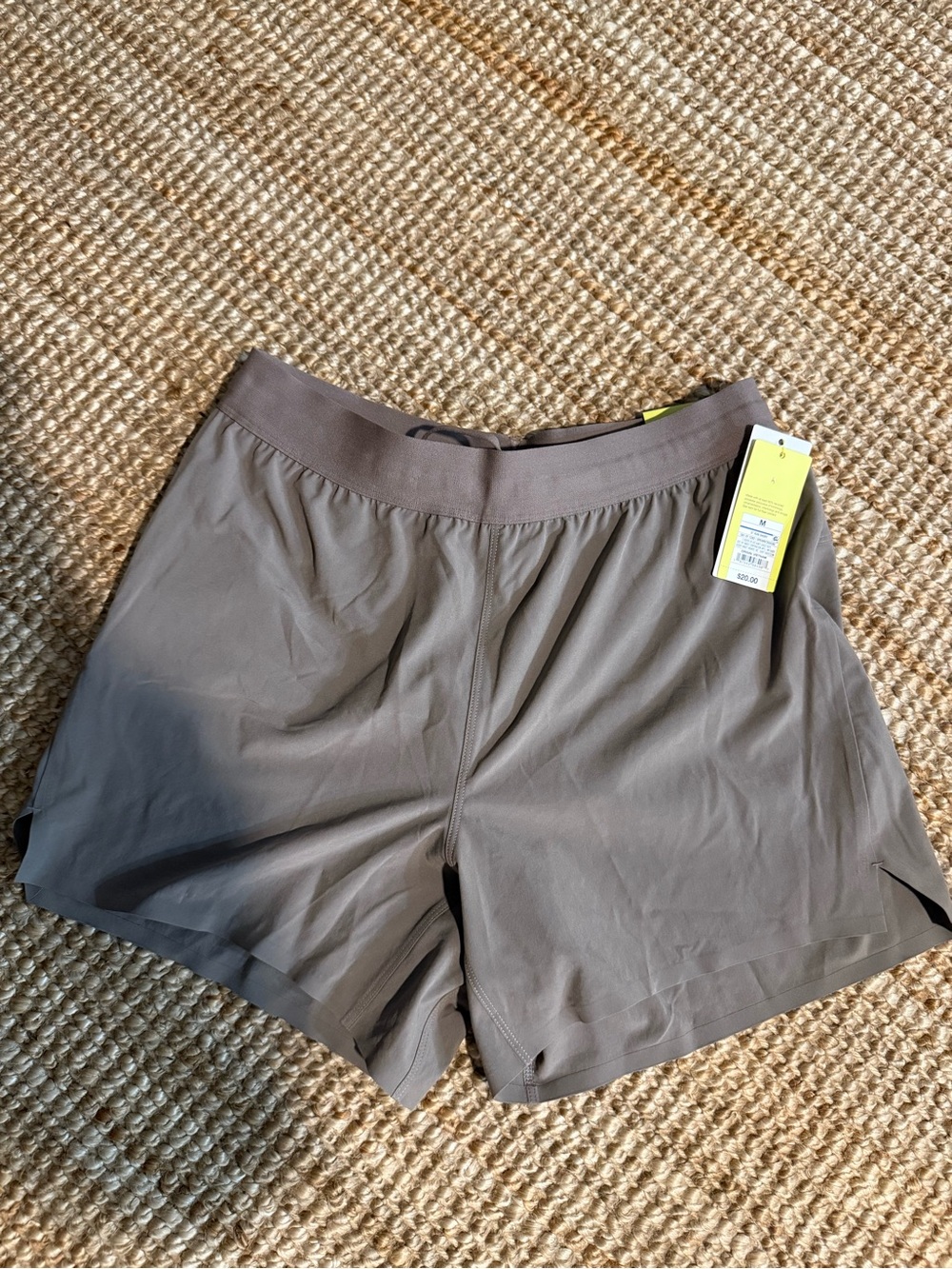 all in motion Taupe Athletic Shorts with Elastic Waistband